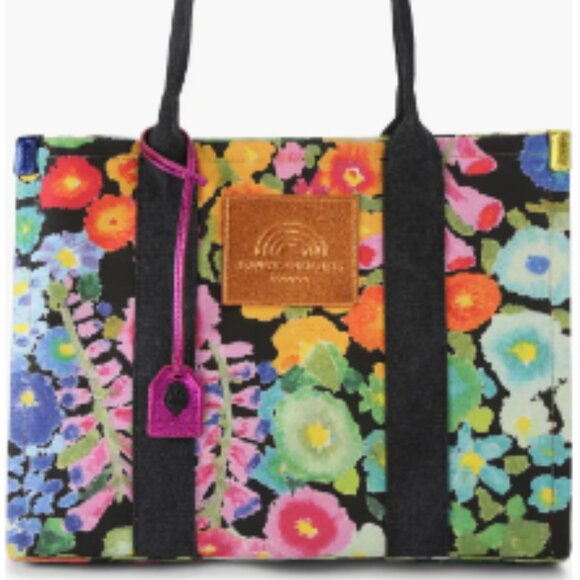 Kurt Geiger London LARGE SOUTHBANK TOTE BAG Floral Metallic Leather Accent - Picture 8 of 8